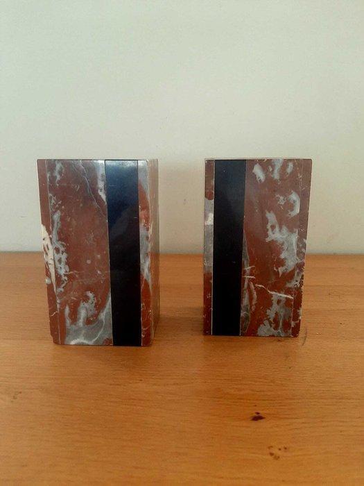 art deco bauhaus - Boekensteunen (2) - Marmer - Art deco, Antiek en Kunst, Curiosa en Brocante