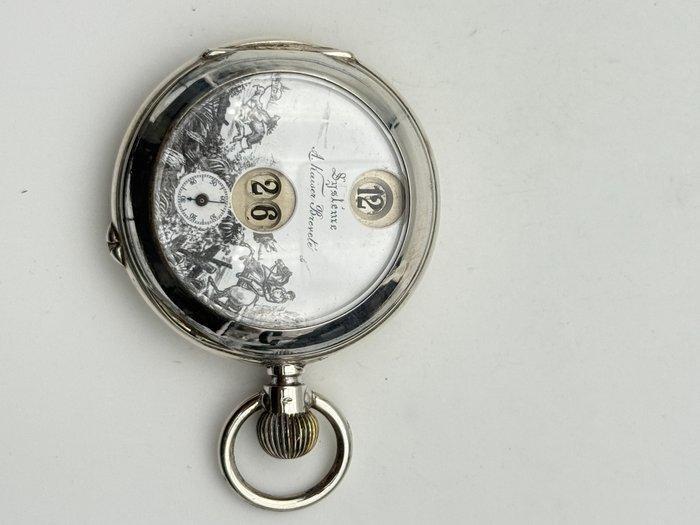 Systeme A.Kaiser Brevetè jump hour - orologio da taschino -, Handtassen en Accessoires, Horloges | Heren