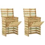vidaXL Tuincompostbakken 2 st 80x50x100 cm geïmpregneerd, Tuin en Terras, Verzenden, Nieuw