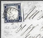 Italiaanse oude staten - Sardinië 1857 - Brief zonder tekst, Postzegels en Munten, Gestempeld
