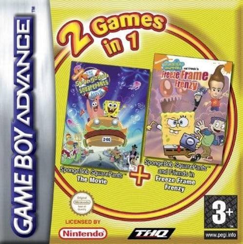 2 in 1 SpongeBob the Movie + Friends in Freeze Frame Fran..., Games en Spelcomputers, Games | Nintendo Game Boy, Zo goed als nieuw