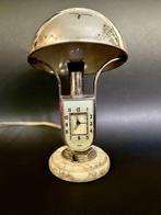 Tafellamp - Chroom - Art deco tafelklok lamp