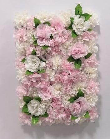 Flowerwall 40x60 cm b roze wit met beetje groen roos, Hobby en Vrije tijd, Knutselen, Nieuw