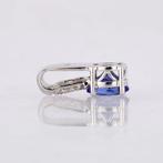 Hanger - 14 karaat Witgoud - 0.49ct. tw. Tanzaniet - Diamant
