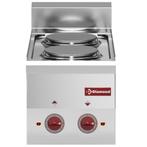 Cuisinière électrique 2 plaques -Top- - D-E60/2P3T-N, Verzenden