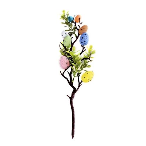 Paastak met Gekleurde eieren +/- 35cm Kunsttak Multicolor, Huis en Inrichting, Woonaccessoires | Kunstplanten en Kunstbloemen