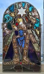 Paneel - Raampaneel - Glas-in-lood - Madonna met kind - 31 x