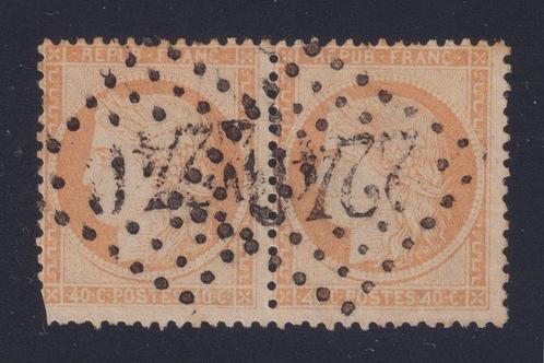 Frankrijk 1870 - Zetel van Parijs, paar van nr. 38d 4, Postzegels en Munten, Postzegels | Europa | Frankrijk