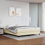 vidaXL Boxspring bed kunstleer crèmekleurig 180x200 cm, Verzenden