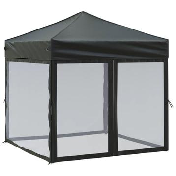 Partytent Inklapbaar Zwart 2x2m | Retour Deal -40% beschikbaar voor biedingen