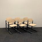 Complete set 6 stuks school stoelen, Presikhaaf (stip, Huis en Inrichting, Vijf, Zes of meer stoelen, Gebruikt, Hout