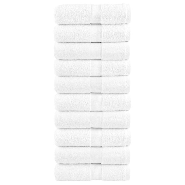 vidaXL Gastendoekjes SOLUND 10 st 600 g/m² 30x50 cm wit, Maison & Meubles, Salle de bain | Linge de bain & Accessoires, Envoi