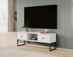 TV-Meubel wit 115x33x43 | 2 lades TV-kast, Huis en Inrichting, Kasten |Televisiemeubels, Overige materialen, 100 tot 150 cm, Verzenden