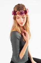 Bloemenkrans Haar Vintage Bordeauxrood Oudroze Paars Bohemia, Kleding | Dames, Ophalen of Verzenden, Nieuw