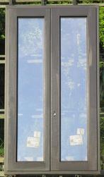 meranti houten raam , chassis , venster 96 x 173 grijsbruin, Doe-het-zelf en Bouw, Nieuw, Raamkozijn, 150 tot 225 cm, Ophalen of Verzenden
