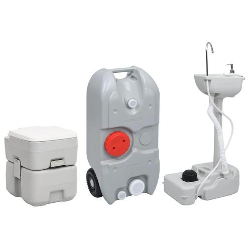 vidaXL Campingtoilet en wasbak met watertank, Caravans en Kamperen, Kampeeraccessoires, Nieuw, Verzenden