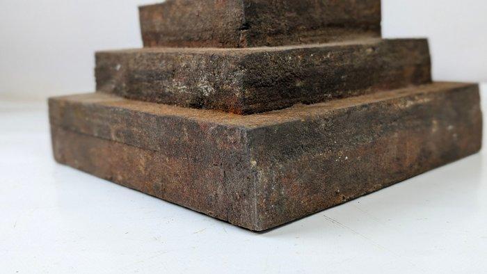 Statue de la grande stupa - Bois, Terracotta - Antique -, Antiek en Kunst, Kunst | Niet-Westerse kunst