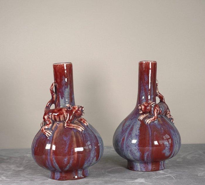 Vaas - Porselein - China - Qing Dynastie (1644-1911) - Set, Antiek en Kunst, Antiek | Overige Antiek