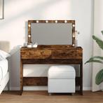 vidaXL Kaptafel met LED 100x40x120 cm gerookt eikenkleurig, Huis en Inrichting, Verzenden, Nieuw