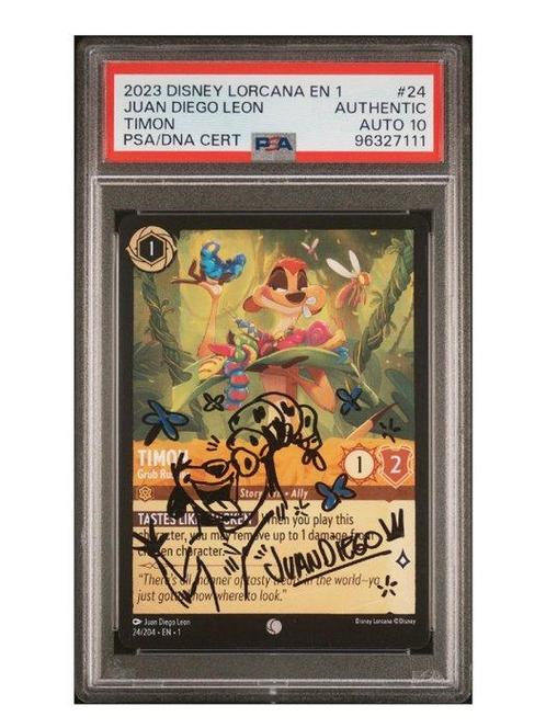 Lorcana - 1 Graded card - Disney - Timon - PSA 10, Verzamelen, Overige Verzamelen