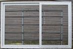 pvc schuifraam , schuifdeur , pui 343 x 230 wit / zwart 9005, Kunststof, 225 cm of meer, Nieuw, Ophalen of Verzenden