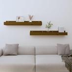 vidaXL Wandschappen 2 st 80x12x9 cm massief grenenhout, Verzenden, Nieuw