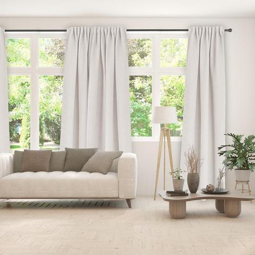 Rideau prêt-à-poser en bouclé - blanc cassé - 140 x 260 cm |, Huis en Inrichting, Woonaccessoires | Overige, Verzenden