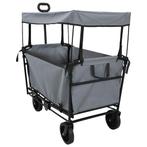 vidaXL Opvouwbare Handtrolley Grijs 105 x 56.5 x 116 cm, Verzenden