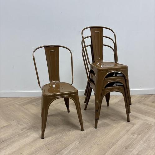 Tweedehands complete set van 4 stuks TOLIX design, Huis en Inrichting, Stoelen, Gebruikt, Metaal