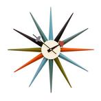 Wandklok Starburst clock veelkleurig, Huis en Inrichting, Woonaccessoires | Klokken, Verzenden, Nieuw