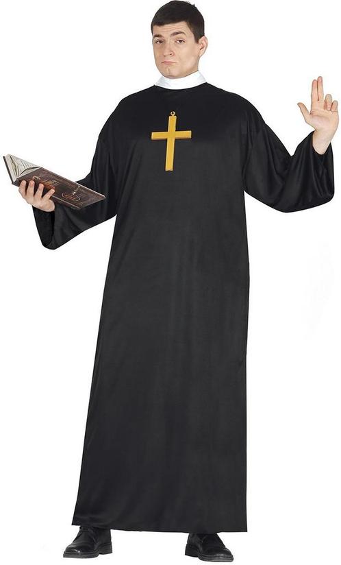 Priester Kostuum Zwart Heren Priester, Kleding | Heren, Carnavalskleding en Feestkleding, Nieuw, Verzenden