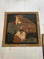 Boeddhistische kunst. Tempelkleur op stof met goud. - stof -