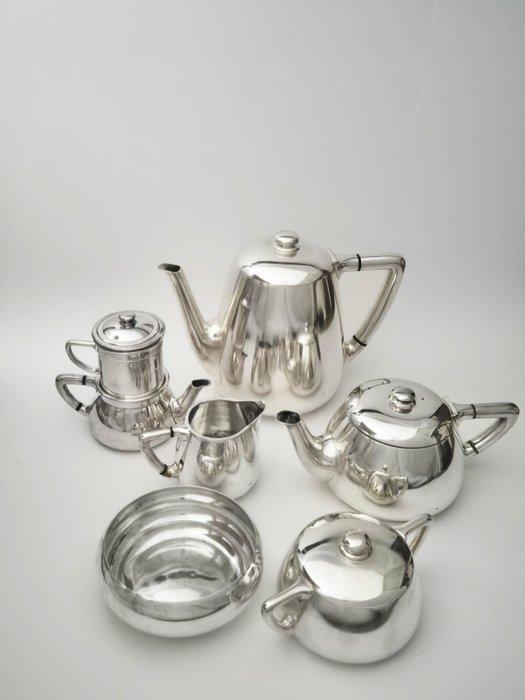 Wiskemann - Koffie- en theeservies (6) - Verzilverd, Antiquités & Art, Antiquités | Meubles | Tables
