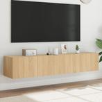 vidaXL Tv-wandmeubels met LED 2 st 80x35x31 cm sonoma, Verzenden, Nieuw