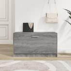 vidaXL Schoenenbank 80x24x45 cm bewerkt hout grijs sonoma, Huis en Inrichting, Kasten | Schoenenkasten, Verzenden, Nieuw