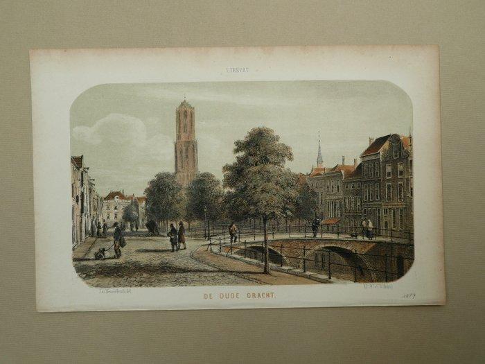 Nederland - Utrecht; C.W. Mieling - De Oude Gracht -, Boeken, Atlassen en Landkaarten