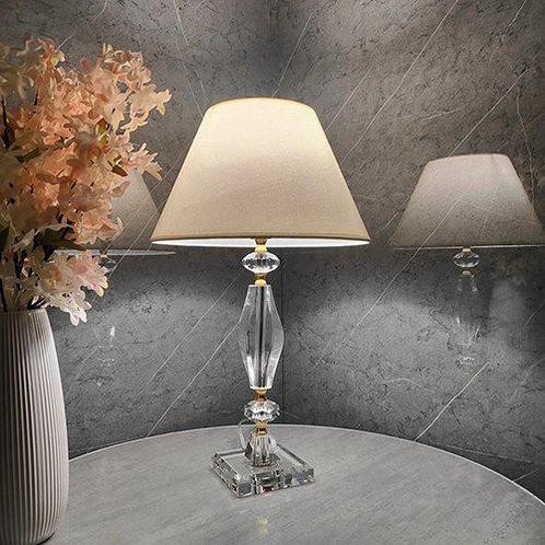 Lampe de table - Cristal - Lampe de table, Antiek en Kunst, Curiosa en Brocante