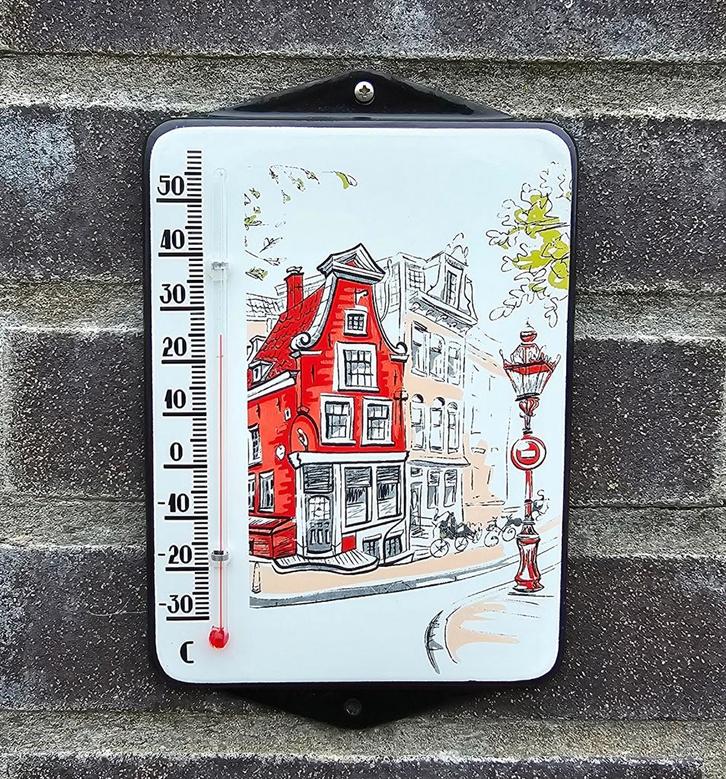 Amsterdam emaille thermometer, Verzamelen, Merken en Reclamevoorwerpen, Verzenden
