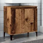 vidaXL Wastafelkast 58x33x60 cm bewerkt hout oud houtkleurig, Huis en Inrichting, Verzenden, Nieuw