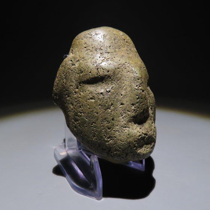 Mezcala, Estado de Guerrero, Mexico Steen Idol Head. 600-300, Verzamelen, Mineralen en Fossielen