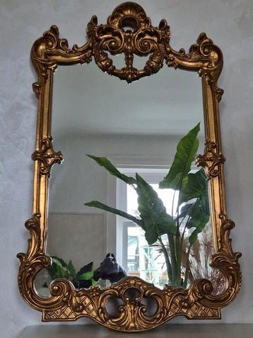 Miroir- Miroir baroque – cadre en bois doré avec beschikbaar voor biedingen