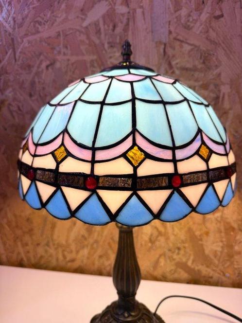 Tafellamp - Glas-in-loodraam - XL - Tiffany-stijl, Antiek en Kunst, Kunst | Designobjecten