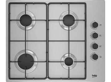 Beko -  Gaskookplaat  - Inox, Elektronische apparatuur, Kookplaten, Verzenden, Nieuw, Gas