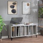 vidaXL Platenkast 100x38x48 cm bewerkt hout grijs sonoma, Huis en Inrichting, Kasten | Overige, Verzenden, Nieuw