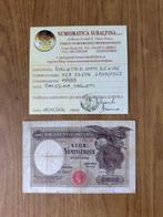 Italië. - 25 Lire 27/09/1923 Aquila Latina  Biglietto di