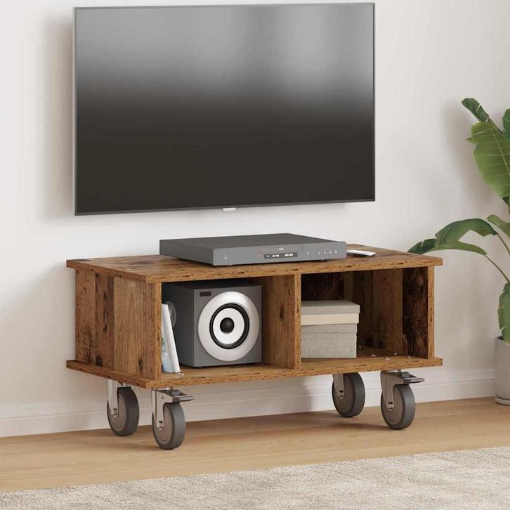 vidaXL TV Stand Oudhout 68,5 x 35 x 35 cm Bewerkt hout, Huis en Inrichting, Kasten |Televisiemeubels, Nieuw, Verzenden