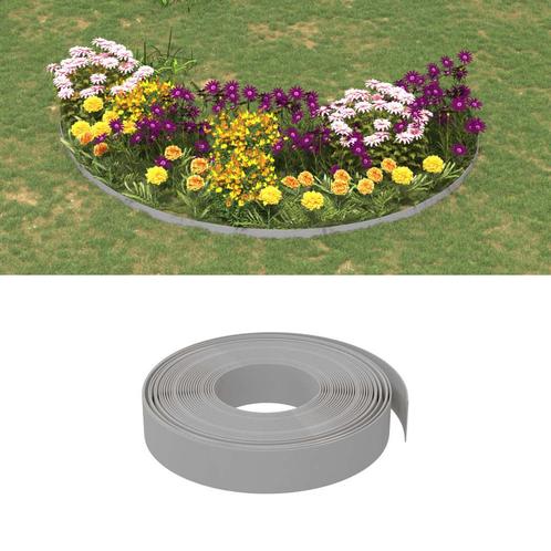 vidaXL Tuinranden 4 st 10 m 10 cm polyetheen grijs, Jardin & Terrasse, Traverses & Bordures, Envoi