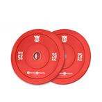 Olympische bumper plate 25 kg - robuuste rubberen halters..., Sport en Fitness, Ophalen of Verzenden, Nieuw