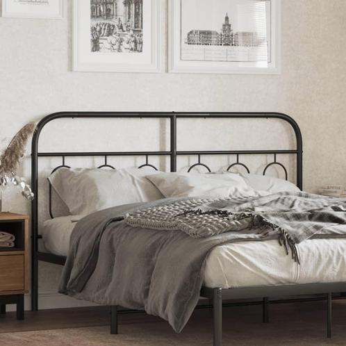 vidaXL TÃªte de lit mÃ©tal noir 140 cm, Maison & Meubles, Chambre à coucher | Lits, Neuf, Envoi