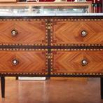 Commode - Zeldzaam hout, intarsia - Neoklassieke ladekast, Antiek en Kunst